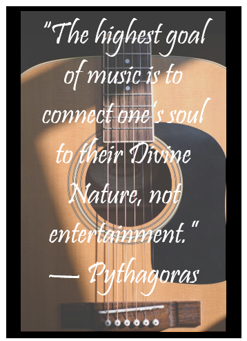 Pythagoras quote about music connecting us to divine nature